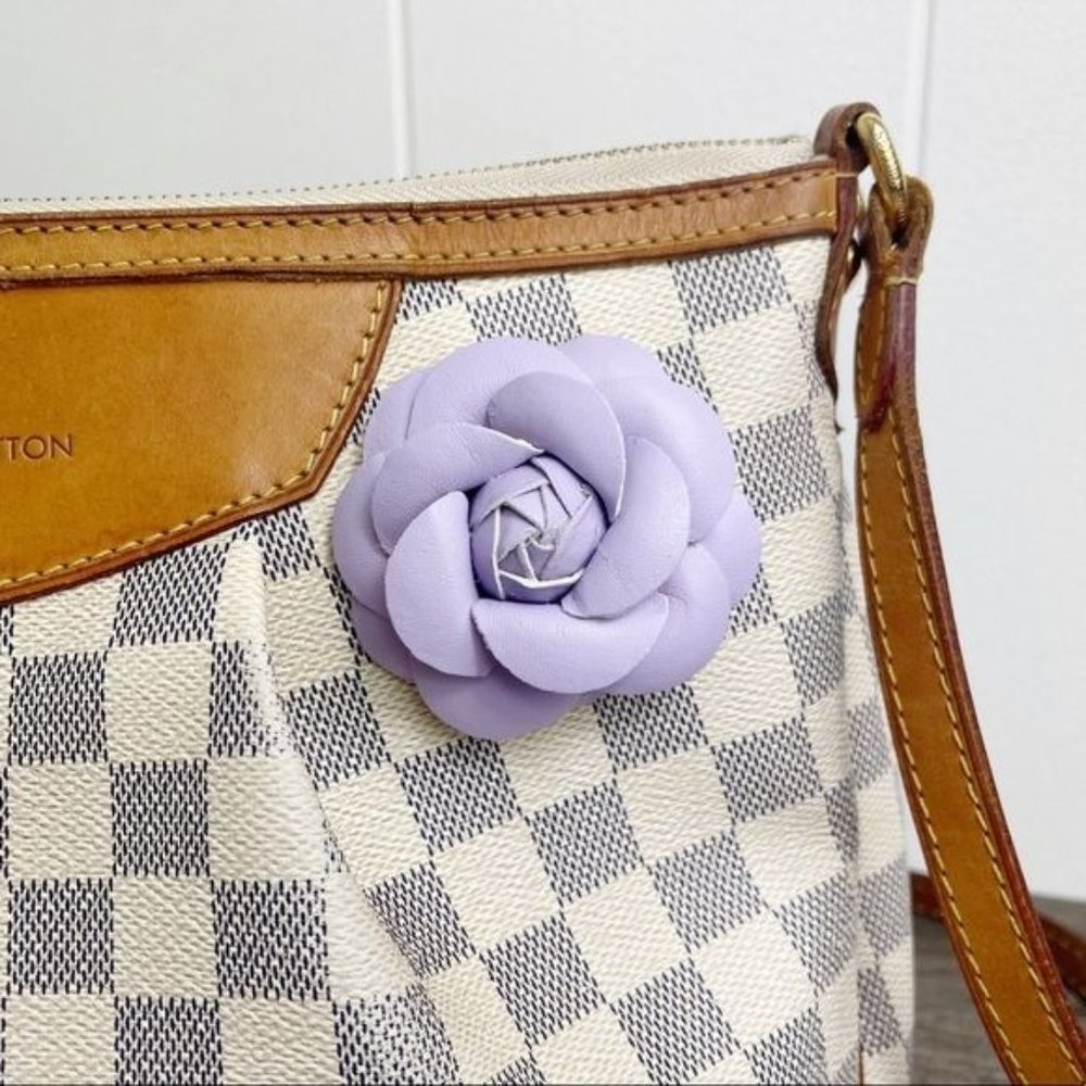 Camellia Flower Vegan Leather Magnetic Bag Charm
